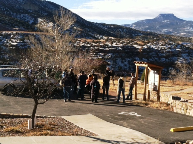 Volunteers gather to begin the annual Eagle Watch at Abiquiu Lake, NM, Jan. 2014
