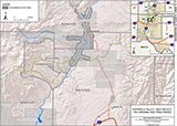 Map showing the Rio Grande, project area, and tribal boundaries