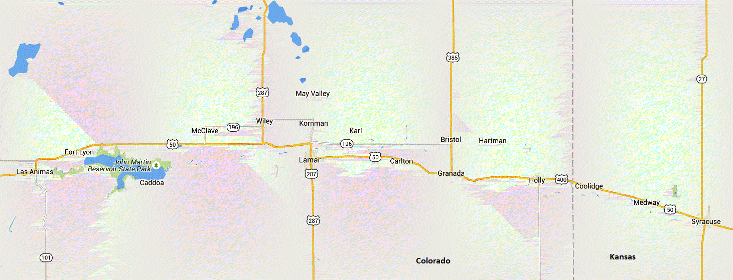 Map showing the area affected by the 1965 flood.