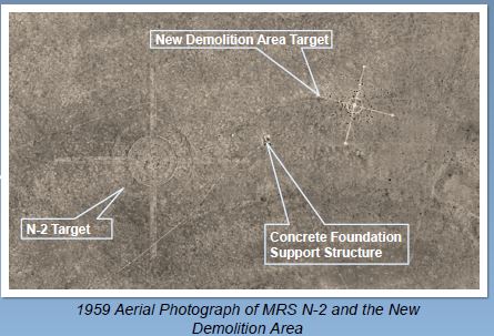 aerial view of the target at the N2/NDA site aerial view of the target at the N2/NDA site