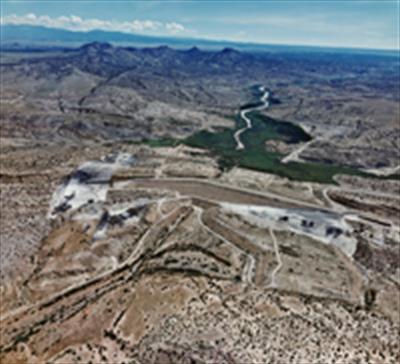 aerial photo of Galisteo Dam