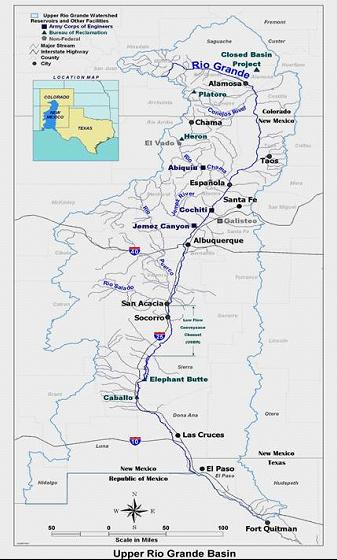 Map of Rio Grande river basin