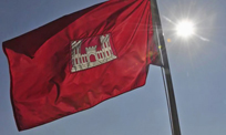 USACE Flag with sun in background